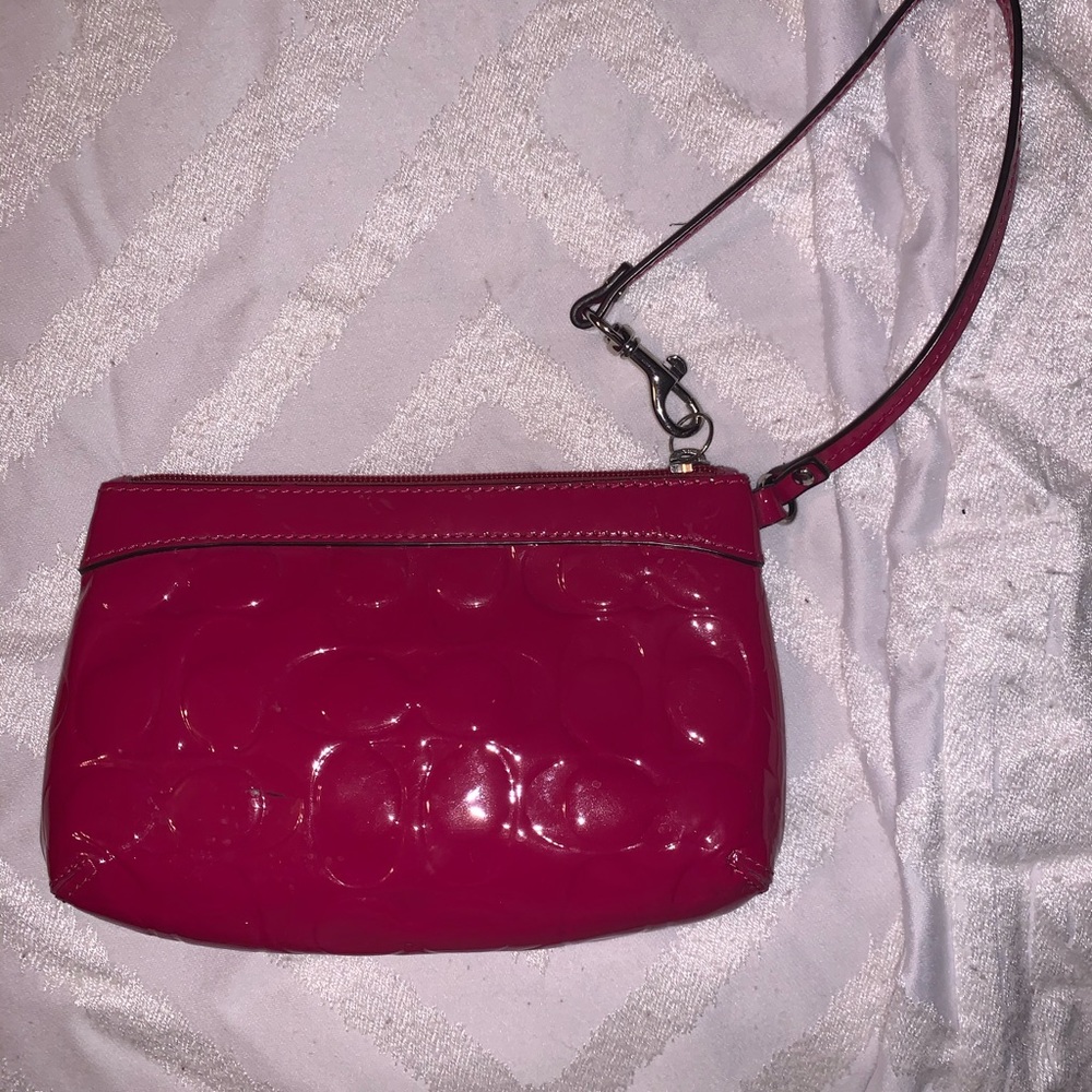 Coach pink wristlet